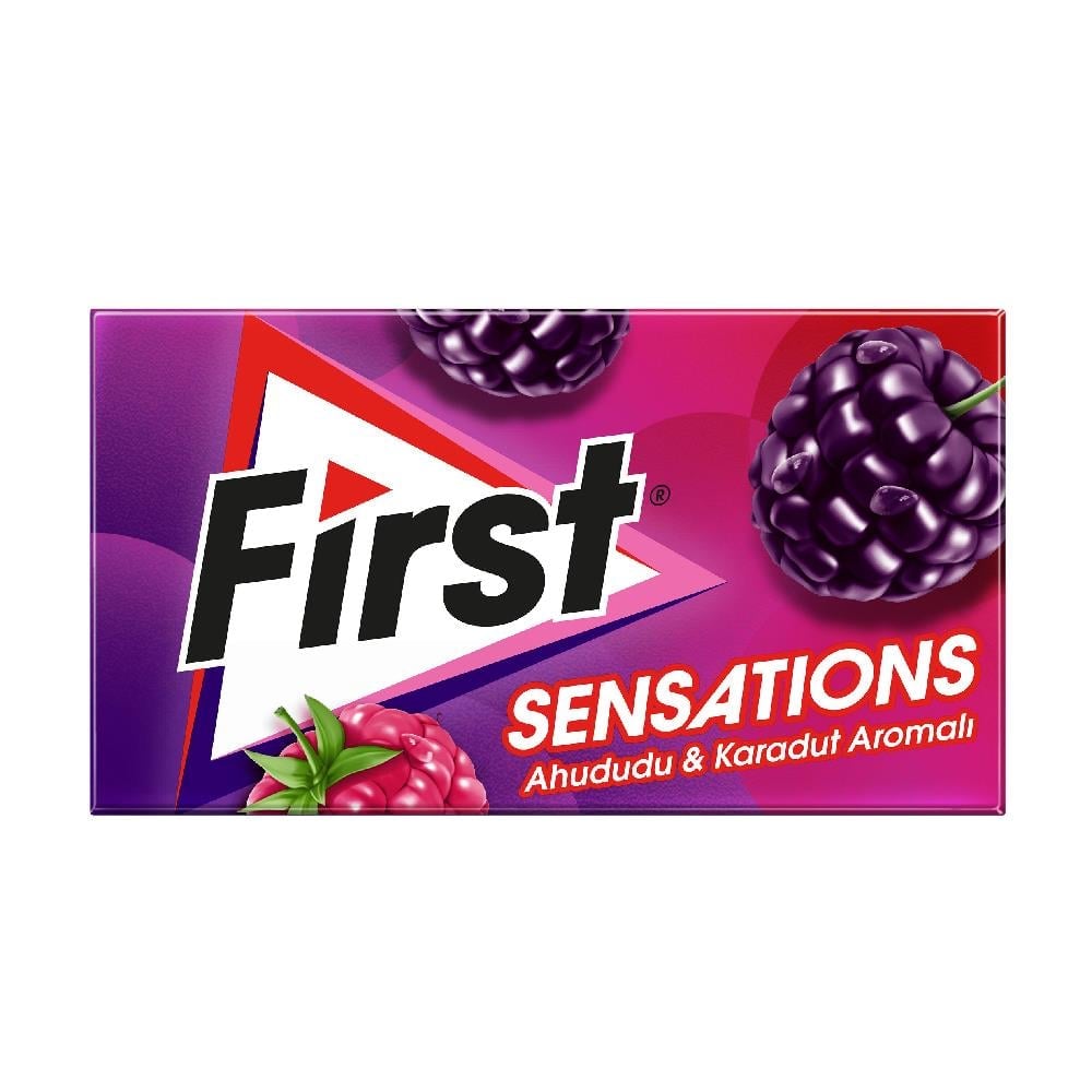 First Sensations Ahududu & Karadut Aromalı Sakız 27 gr
