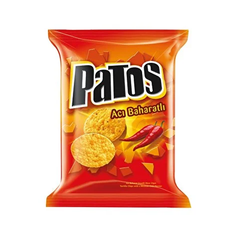 Patos Cips Acı Baharatlı 185Gr.