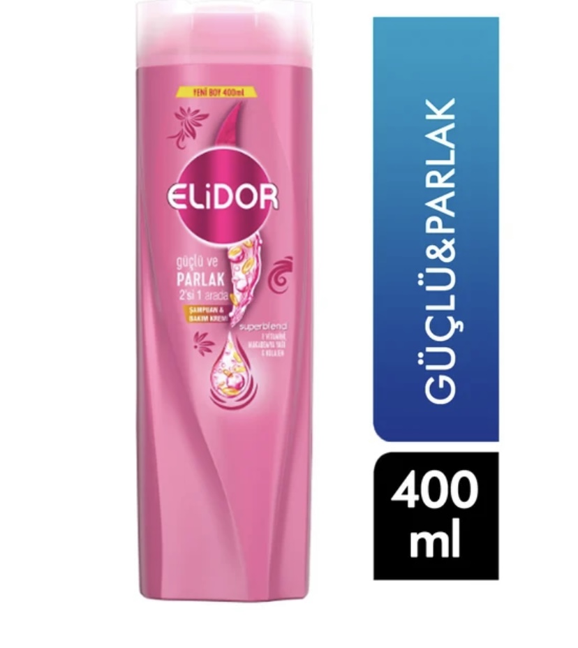 Elidor Şampuan ve Saç Bakım Kremi Güçlü ve Parlak 400 Ml