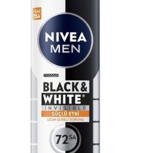 NIVEA Men Erkek Sprey Deodorant Black&White Invisible Güçlü Etki 150 ml
