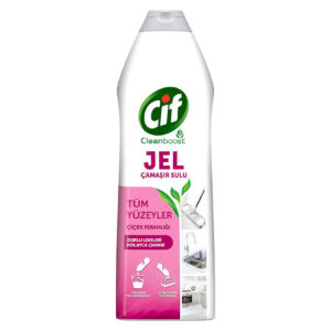 Cif Jel Yüzey Temizleyici Cleanboost Tüm Yüzeyler İçin Leke Çıkarıcı Çamaşır Sulu Çiçek Ferahlığı 750 ML