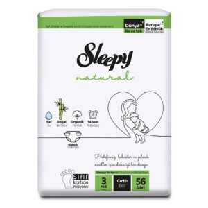 Sleepy Natural Jumbo Paket 3 Beden Midi 4-9 Kg 56'li