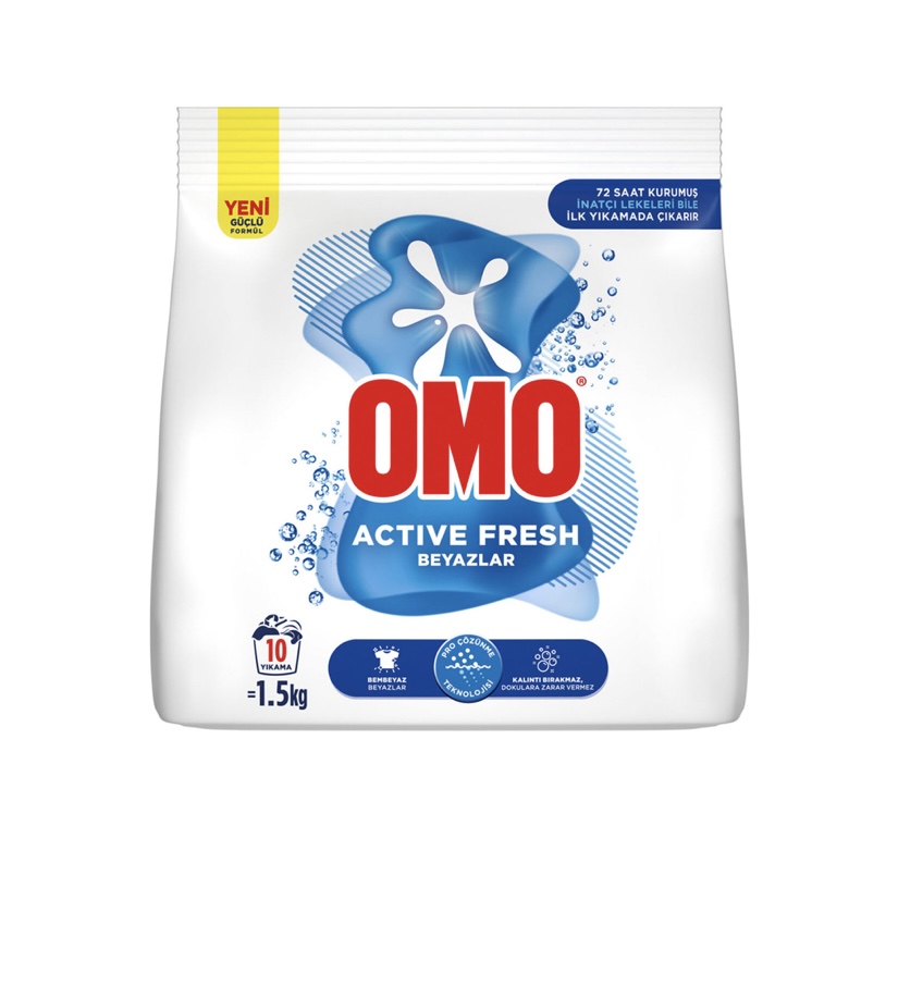 Omo Active Fresh Beyazlar Toz Deterjan 10 Yıkama 1.5 Kg