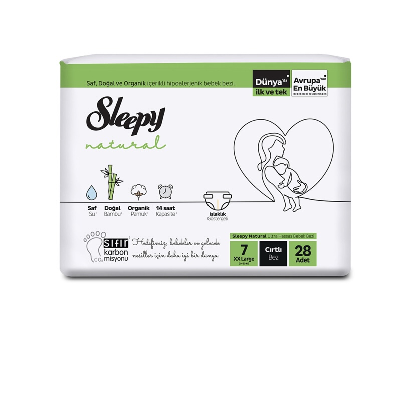 Sleepy Natural Jumbo Paket 7 Beden XXL 20-30 Kg 28'li